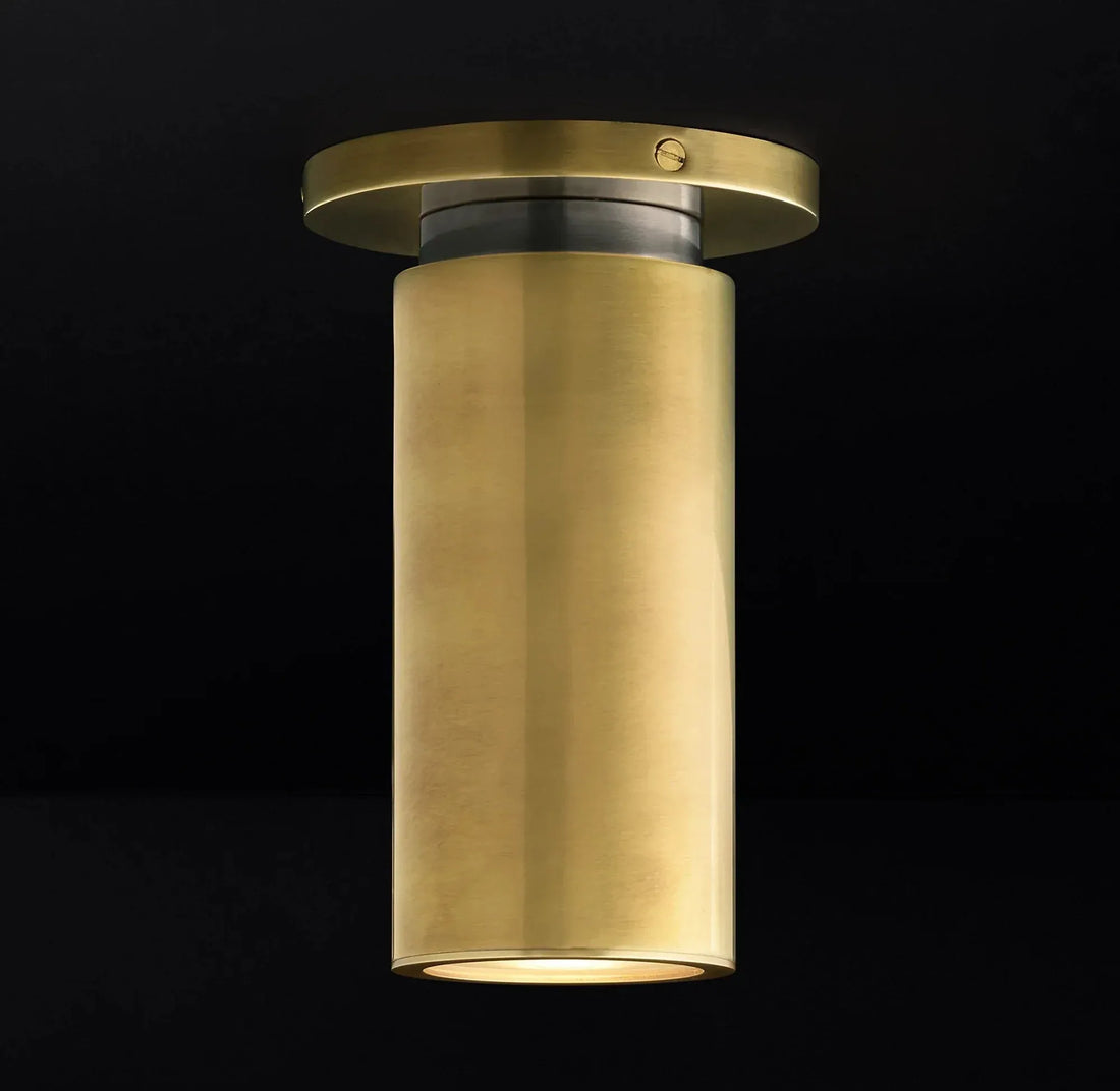 Champeaux Brass Flushmount 4½”D - Lamps Moon