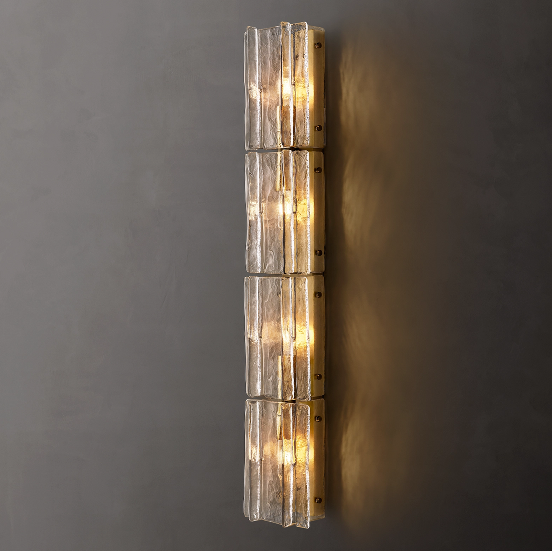 Matrice Clear Glass Grand Sconce 49"H - Lamps Moon