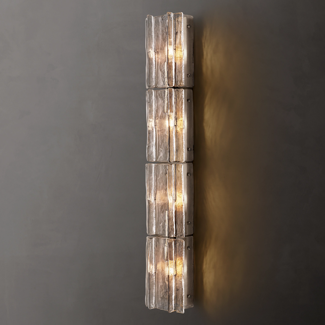 Matrice Clear Glass Grand Sconce 49"H - Lamps Moon