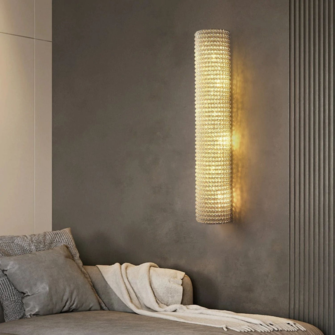 Halo Grand Crystal Sconce 36"H - Lamps Moon