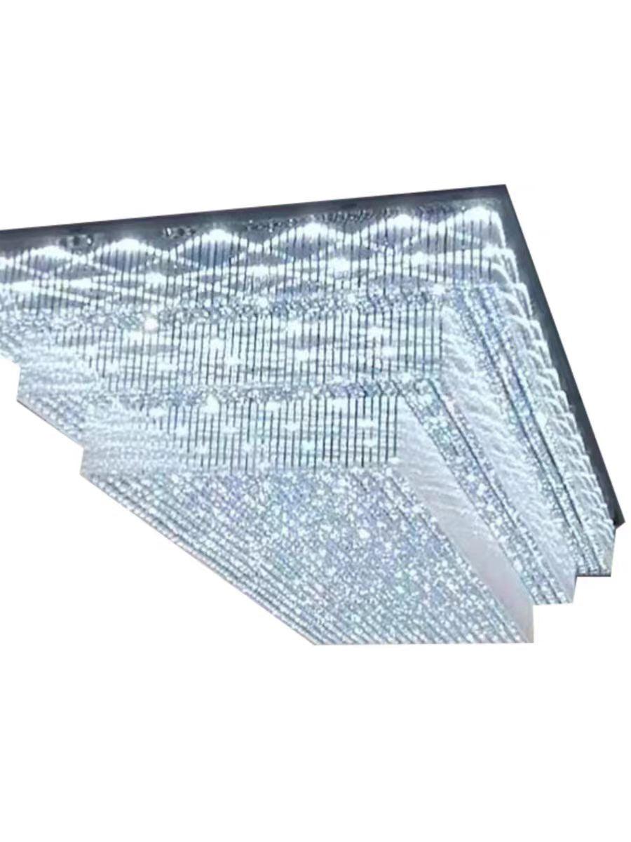 Modern Extra 2/3 Tiered Flush Mount Crystal Chandelier for Large Area - Lamps Moon
