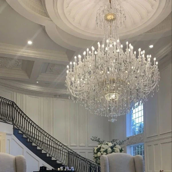 Extra Large Classic Traditional Crystal Chandelier 60/72/90 Lights for Hotel, Showroom, Foyer , Wedding Hall,Coffee Shop - Lamps Moon