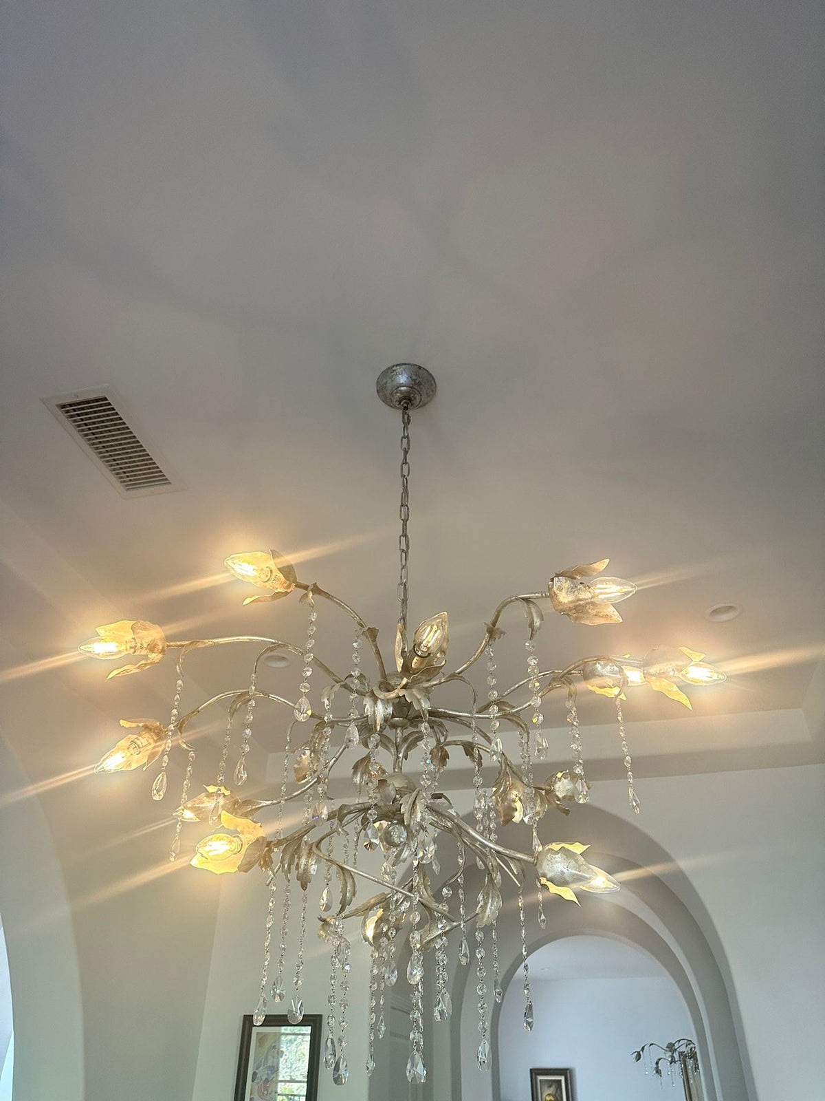 Viticcio Round Silver Chandelier - Lamps Moon