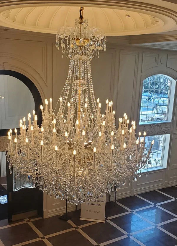 Extra Large Classic Traditional Crystal Chandelier 60/72/90 Lights for Hotel, Showroom, Foyer , Wedding Hall,Coffee Shop - Lamps Moon