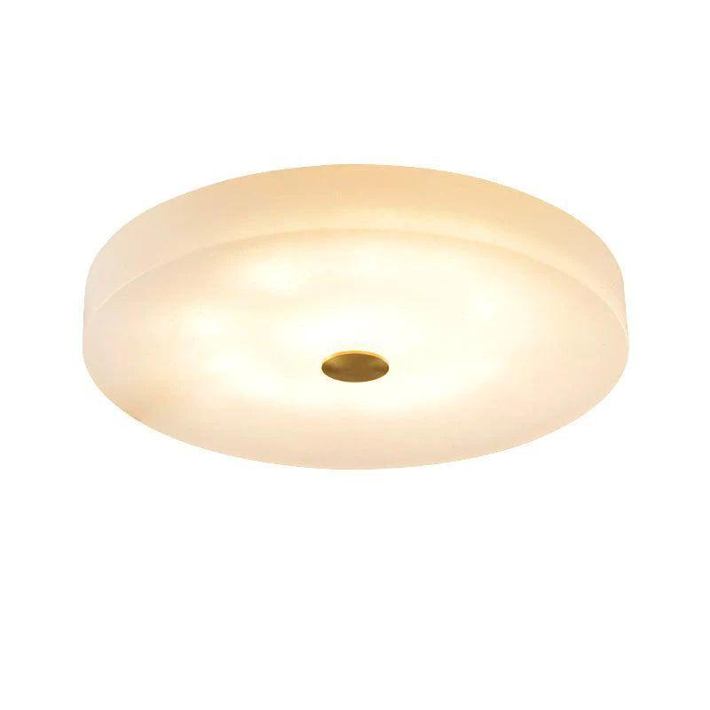 Alabaster Flush Mounted Round Led Chandelier - Lamps Moon