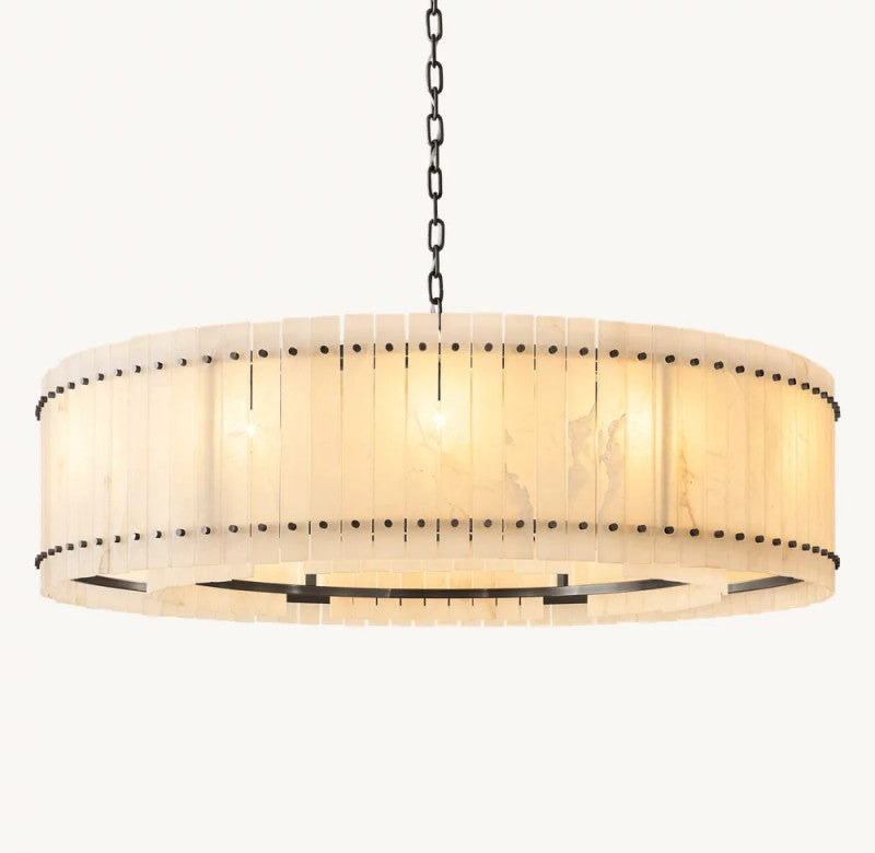 Aurelius Alabaster Round Chandelier 60‘’ - Lamps Moon