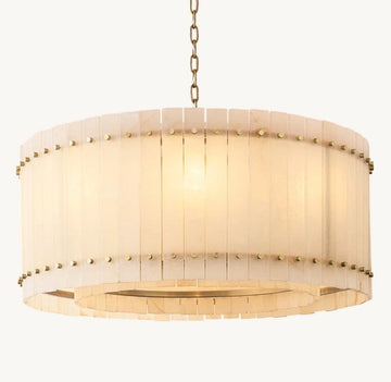 Aurelius Alabaster Round Chandelier 37‘’ - Lamps Moon