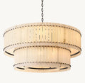 Aurelius Alabaster Round 2-Tiered Chandelier 60‘’ - Lamps Moon