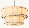 Aurelius Alabaster Round 2-Tiered Chandelier 48‘’ - Lamps Moon