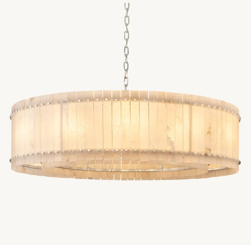 Aurelius Alabaster Round Chandelier 60‘’ - Lamps Moon