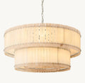 Aurelius Alabaster Round 2-Tiered Chandelier 60‘’ - Lamps Moon