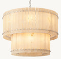 Aurelius Alabaster Round 2-Tiered Chandelier 37‘’ - Lamps Moon
