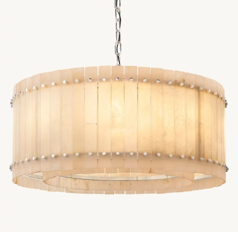 Aurelius Alabaster Round Chandelier 37‘’ - Lamps Moon