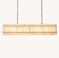 Aurelius Alabaster Linear Chandelier 54'' - Lamps Moon