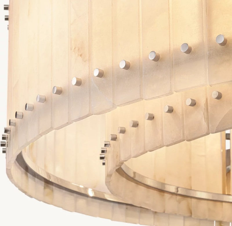 Aurelius Alabaster Round Chandelier 48‘’ - Lamps Moon