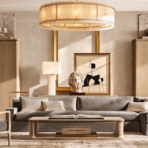 Aurelius Alabaster Round Chandelier 37‘’ - Lamps Moon