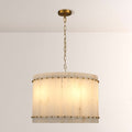 Aurelius Alabaster Round Chandelier 22‘’ - Lamps Moon