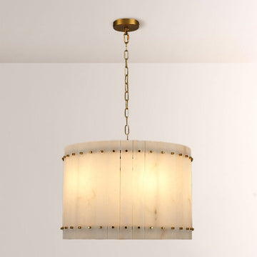 Aurelius Alabaster Round Chandelier 22‘’ - Lamps Moon