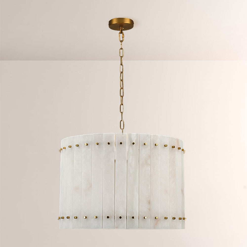 Aurelius Alabaster Round Chandelier 22‘’ - Lamps Moon
