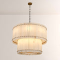 Aurelius Alabaster Round 2-Tiered Chandelier 37‘’ - Lamps Moon
