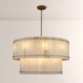 Aurelius Alabaster Round 2-Tiered Chandelier 60‘’ - Lamps Moon