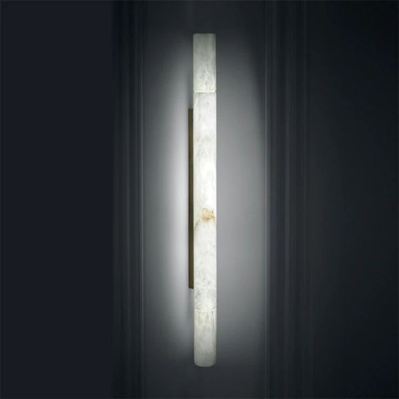 Alabaster Pillar Sconce - Lamps Moon