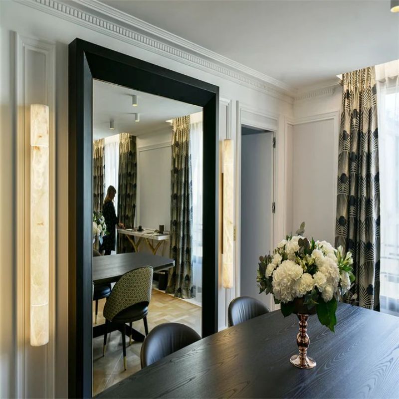Alabaster Pillar Sconce - Lamps Moon