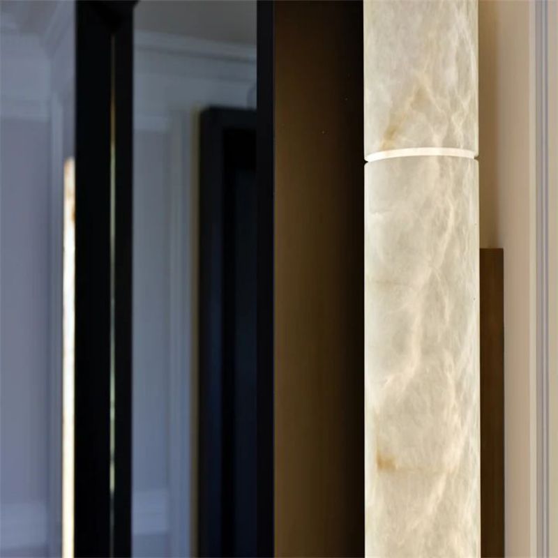 Alabaster Pillar Sconce - Lamps Moon