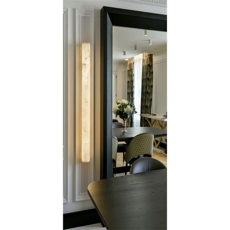 Alabaster Pillar Sconce - Lamps Moon