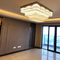 Modern Extra 2/3 Tiered Flush Mount Crystal Chandelier for Large Area - Lamps Moon