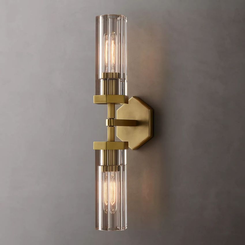Lambert Hexagonal Double Sconce - Lamps Moon