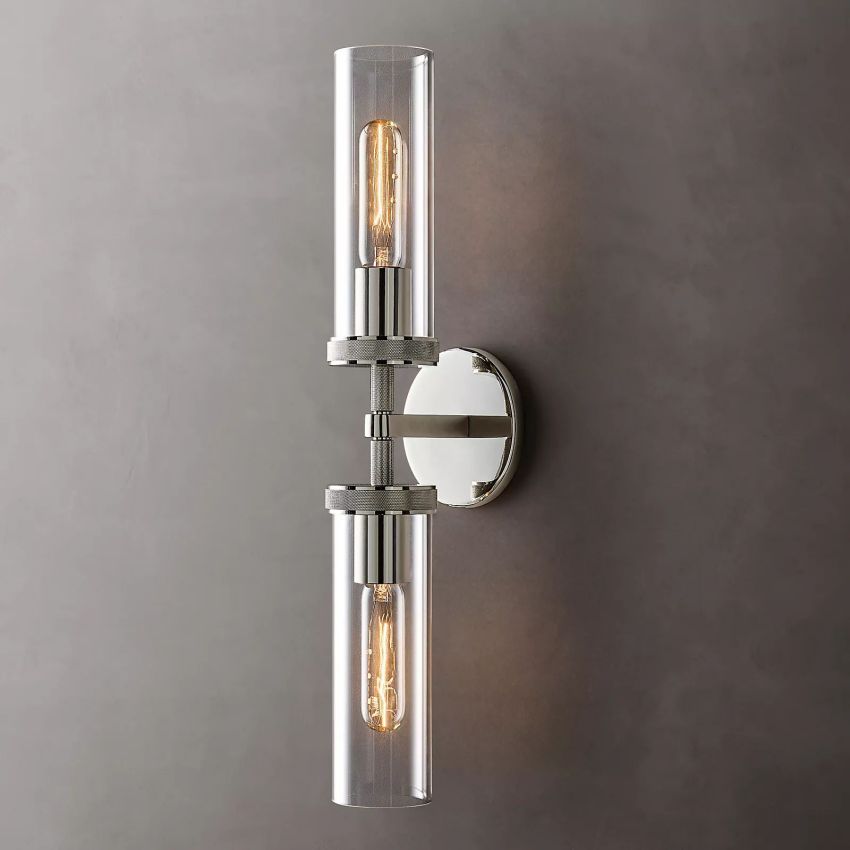 Lambert Knurled Double Sconce - Lamps Moon