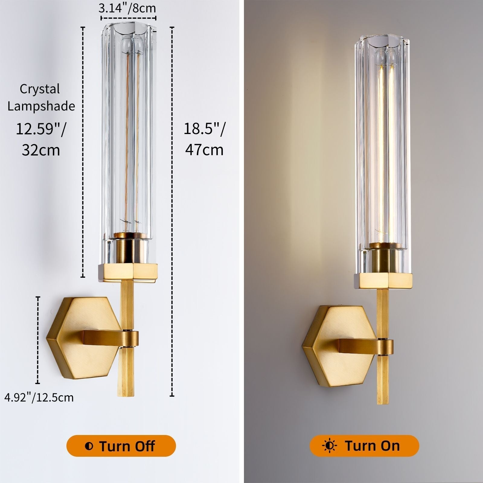 Lambert Hexagonal Double Sconce - Lamps Moon