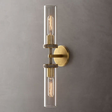 Lambert Knurled Double Sconce - Lamps Moon