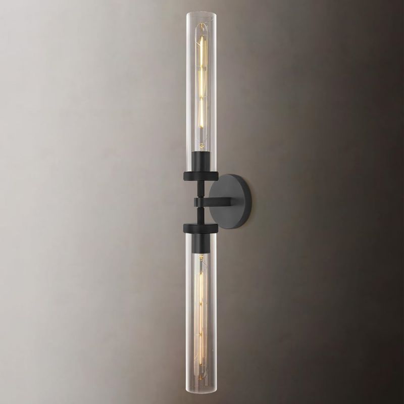 Lambert Knurled Double Sconce - Lamps Moon