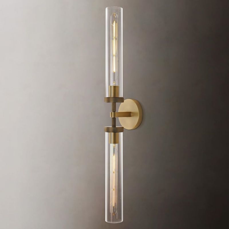 Lambert Knurled Double Sconce - Lamps Moon