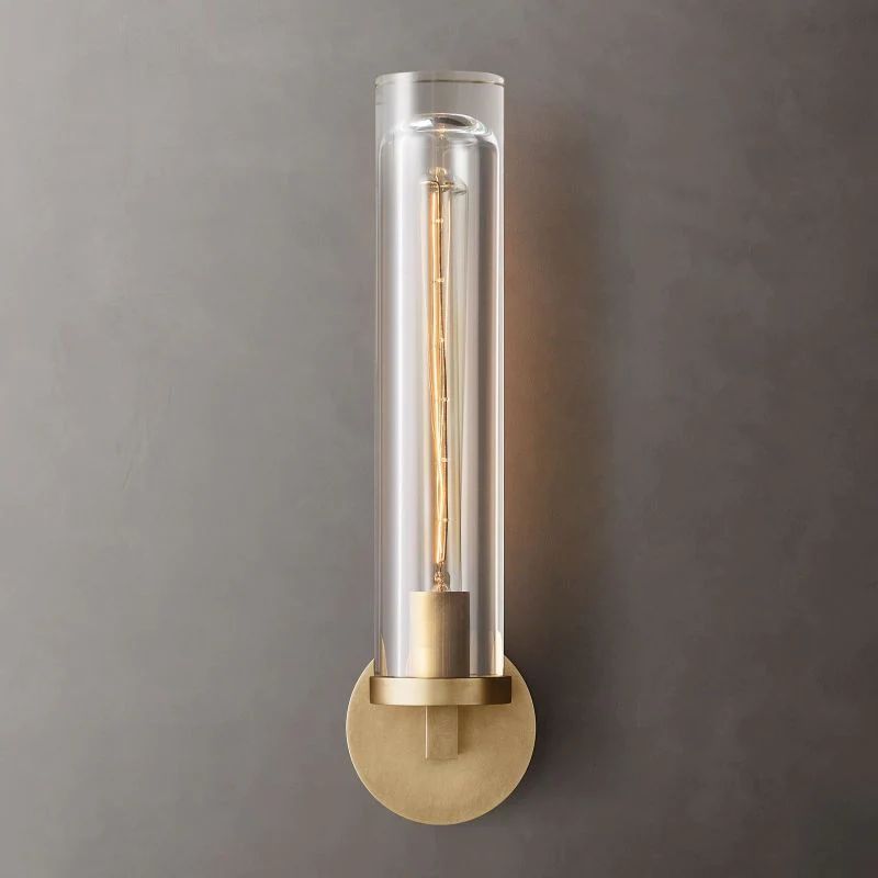 Sova Round Tube Bathroom Sconce - Lamps Moon