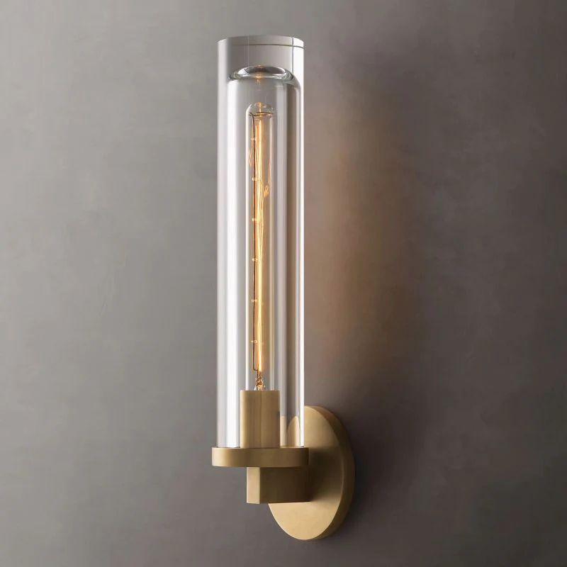 Sova Round Tube Bathroom Sconce - Lamps Moon