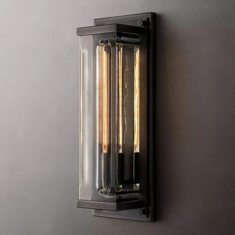 Sova Outdoor Rectangular Wall Sconce - Lamps Moon