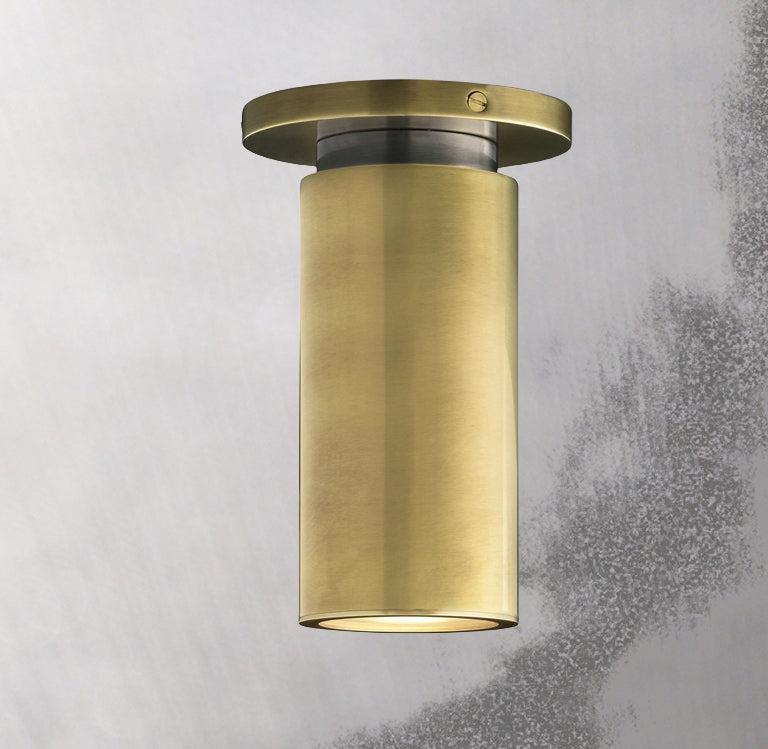 Champeaux Brass Flushmount 4½”D - Lamps Moon